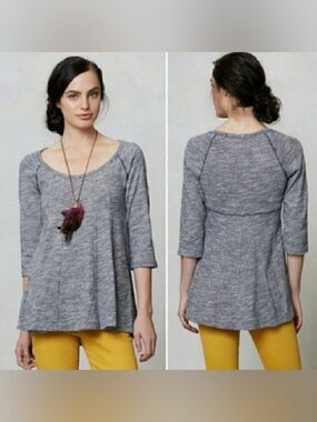 Anthropologie Deletta Pathed Seams Swing Top,Size Extra Small